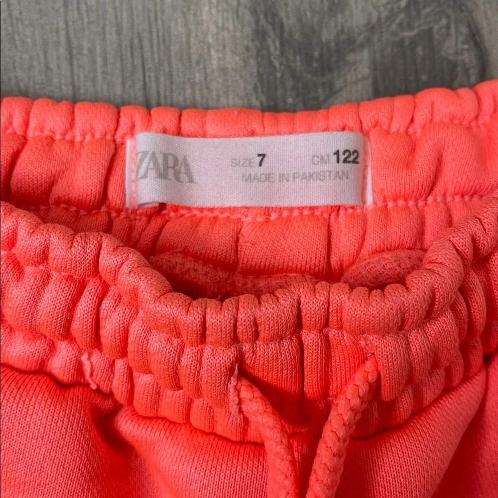 Zara Kids Boys Pink/Orange Vibrant Coral Shorts size 7 122cm